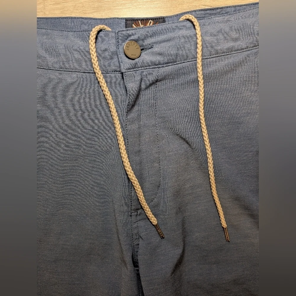 Faherty Blue Tailored Relaxed Straight Leg Drawstring All Day Shorts 9